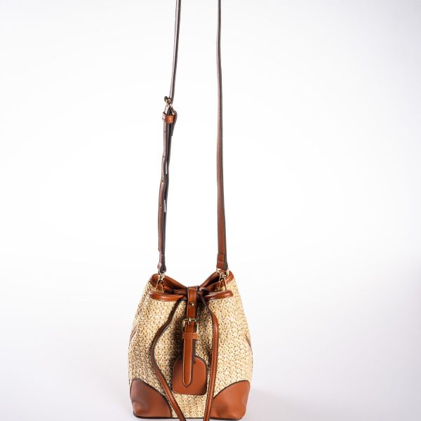 Hasır Taba Büzgülü Ayarlanabilir Omuz Çantası