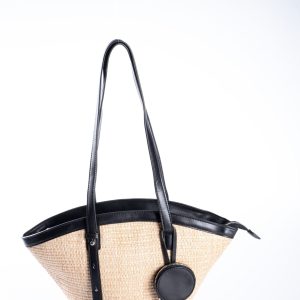 Hasır Taba Büzgülü Ayarlanabilir Omuz Çantası