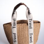 Açık Taba Biye Vegan Deri Detaylı Tote Bej Kanvas Ayarlanabilir El ve Omuz Çantası