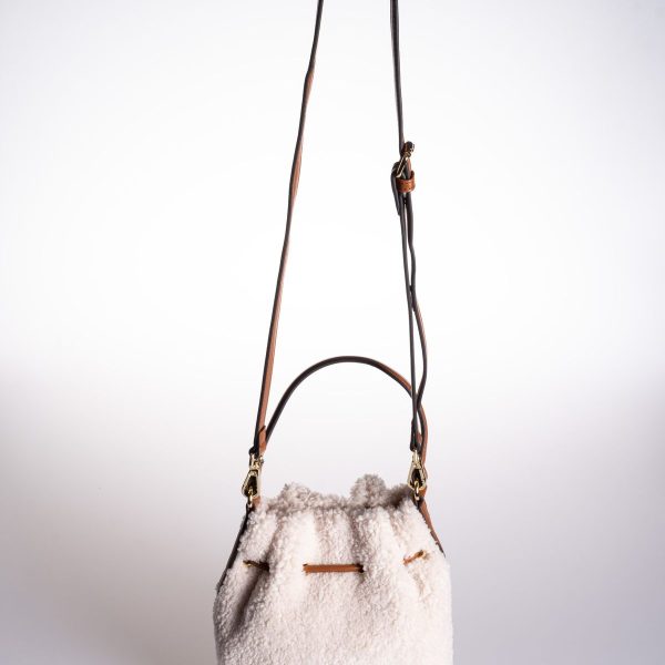 Moonbag Taba Krem Peluş El ve Omuz Çantası
