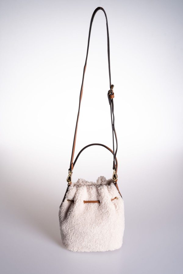 Moonbag Taba Krem Peluş El ve Omuz Çantası