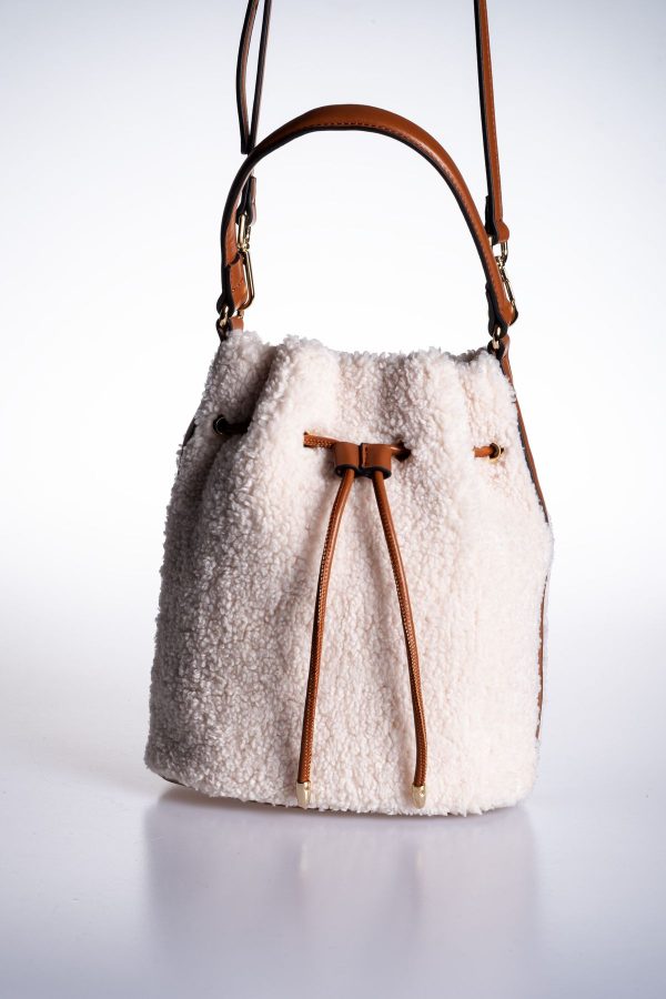 Moonbag Taba Krem Peluş El ve Omuz Çantası