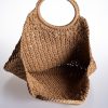 El Örgüsü Yuvarlak Saplı Astarsız Hasır Çanta