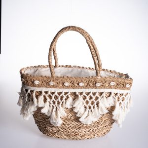 Fular Hediyeli Kanvas Detaylı Turuncu Vegan Deri Ayarlanabilir El ve Omuz Çantası