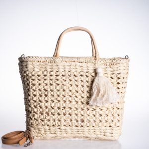 Hasır Taba Büzgülü Ayarlanabilir Omuz Çantası