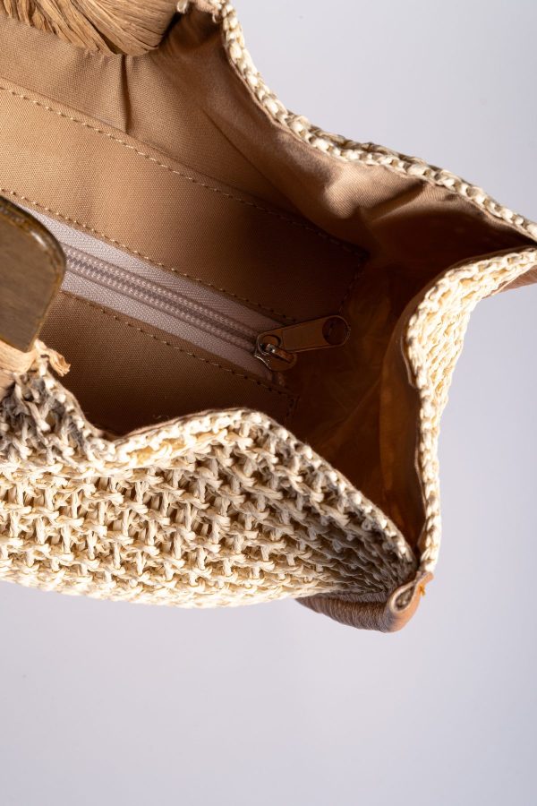 Kare Saplı Tote Hasır Çanta